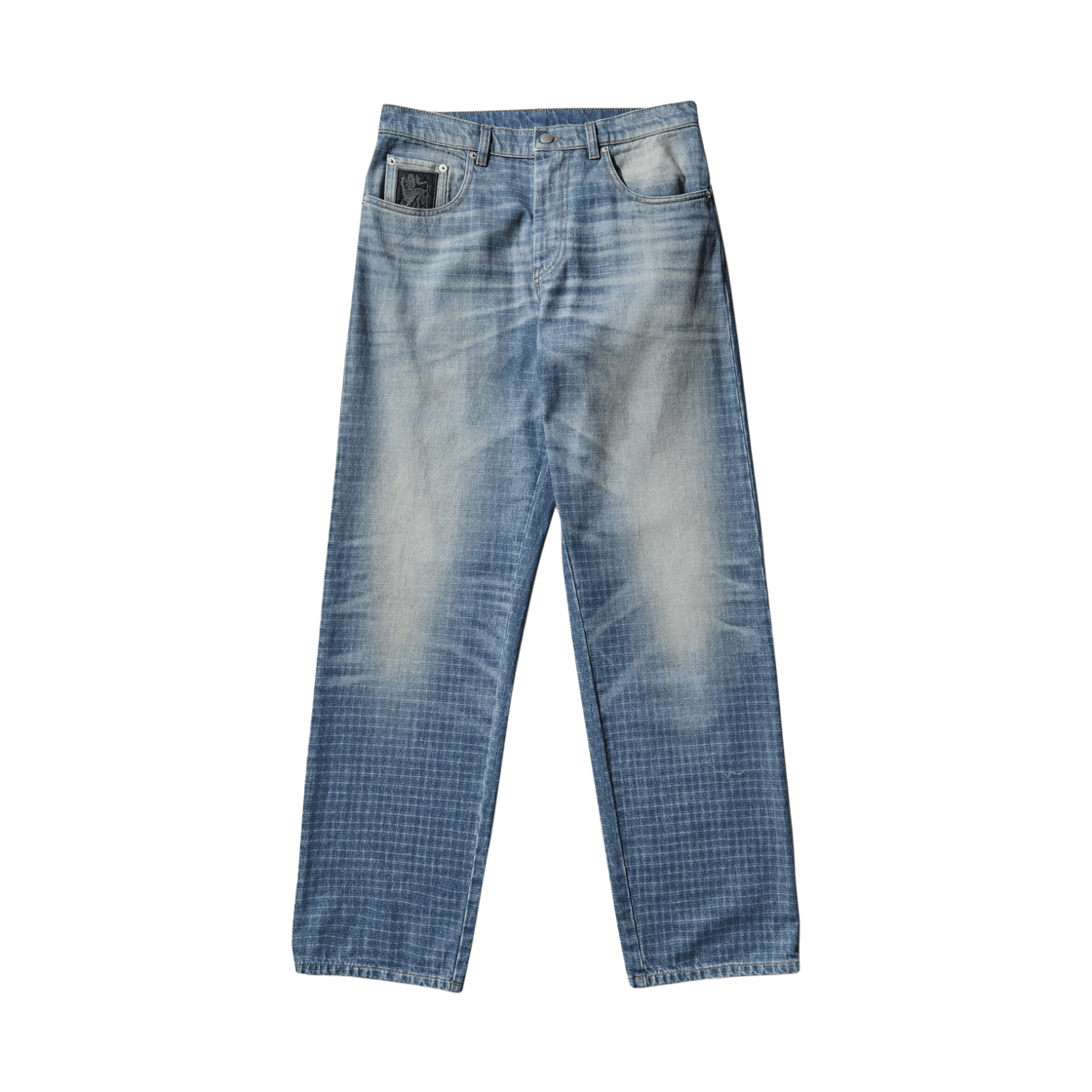 UBMW0514DE11-BLU0001 Umbro x Slam Jam Checked Jeans Blue