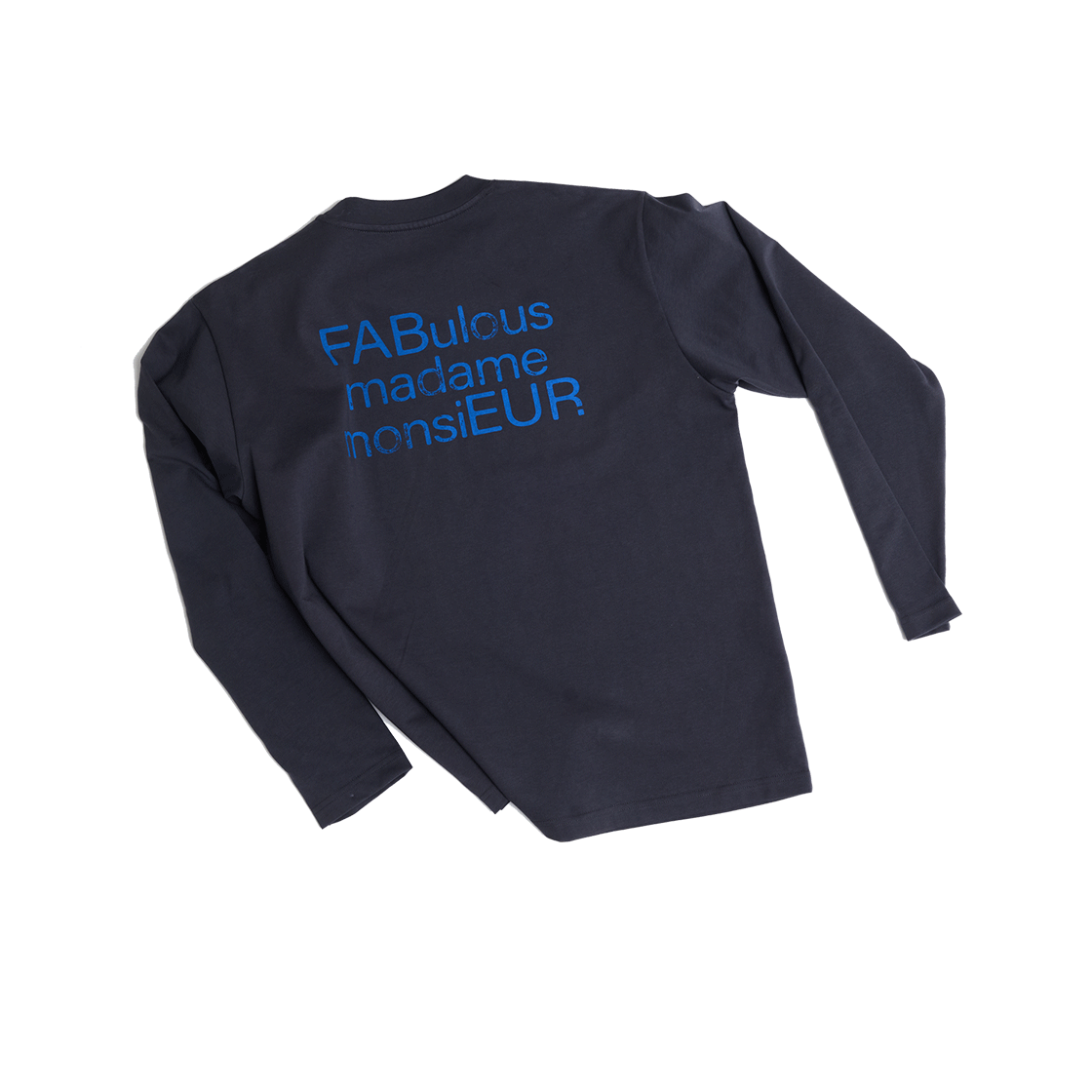 fab-24csmts02 FABEUR Logo Print T-Shirt Bluegrey
