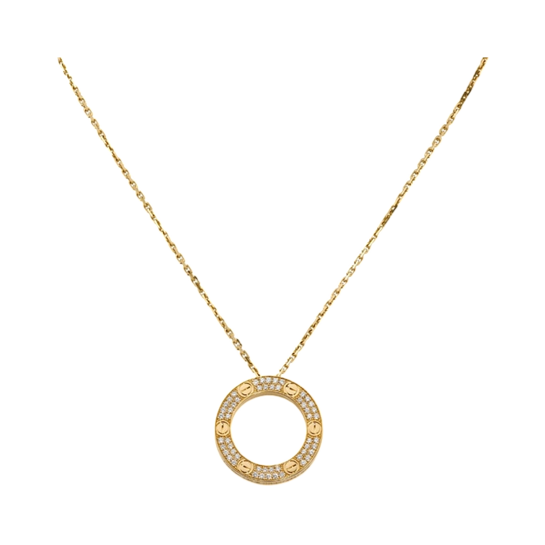 까르띠에 러브 펜던트 파베 옐로우 골드(Cartier Love Pendant Paved Yellow Gold) - 1
