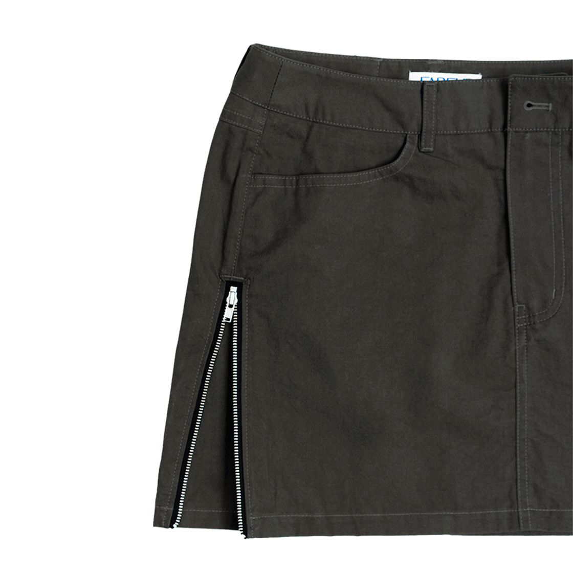파버 사이드 지퍼 스커트 카키(FABEUR Side Zip Skirt Khaki) - 3