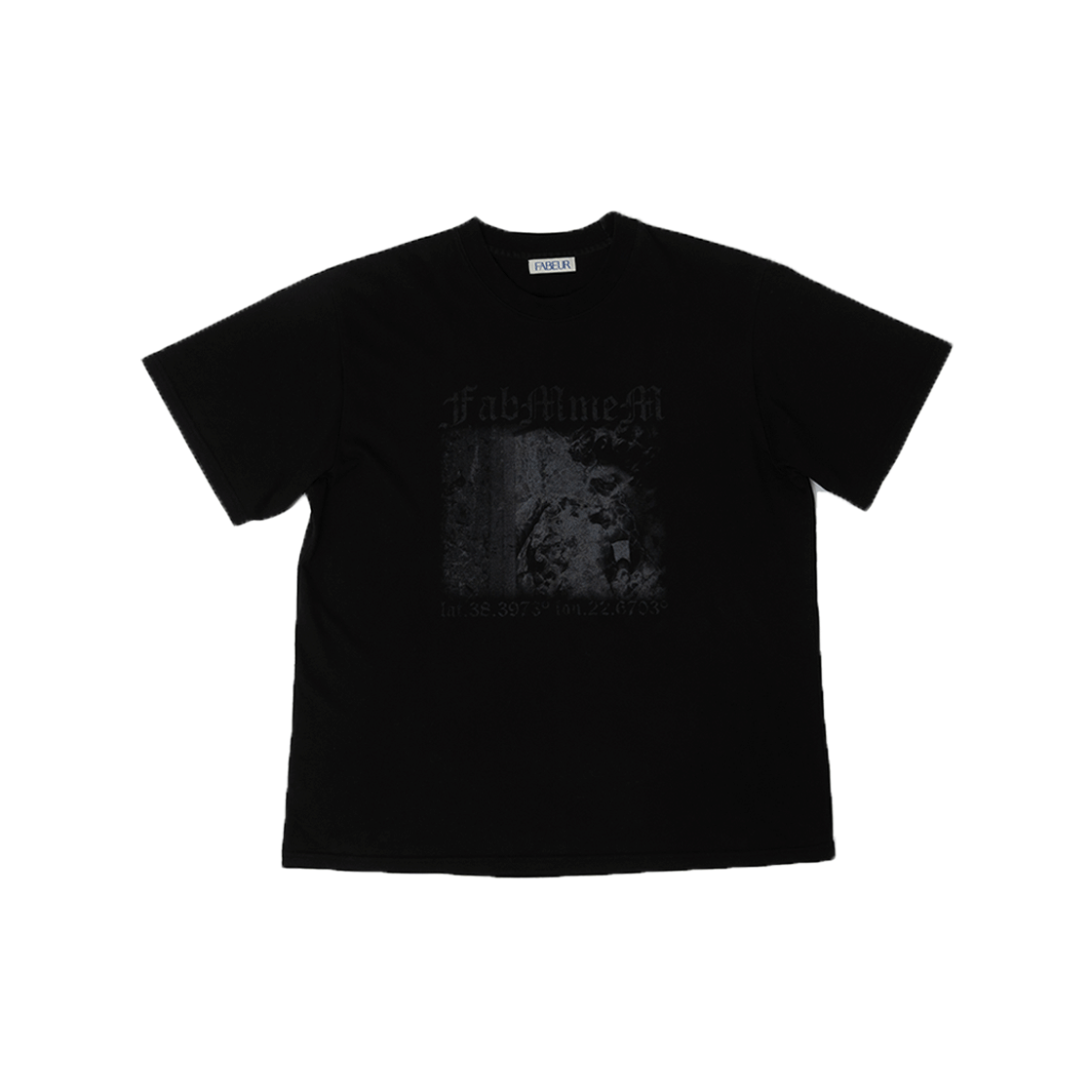 파버 그래픽 티셔츠 블랙(FABEUR Graphic T-Shirt Black)