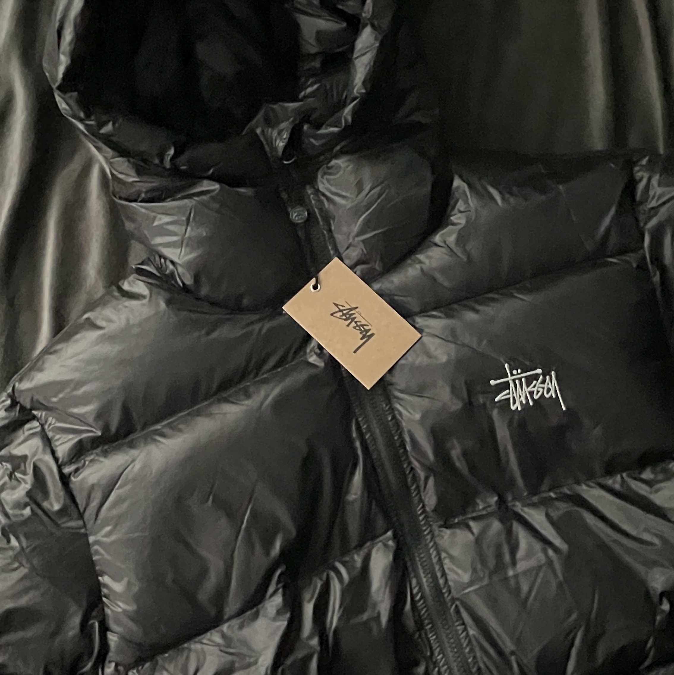 Stussy Micro Ripstop Down Parka Jet Black 착용 스타일