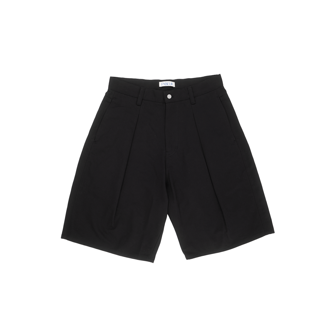 fab-25cswtr02 FABEUR Loose Fit Cotton Shorts Black