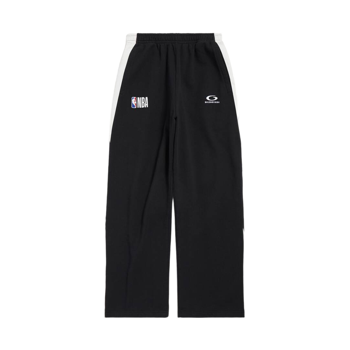 864873TTVV91070 Balenciaga x NBA Collaboration Oversized Sweatpants Black White