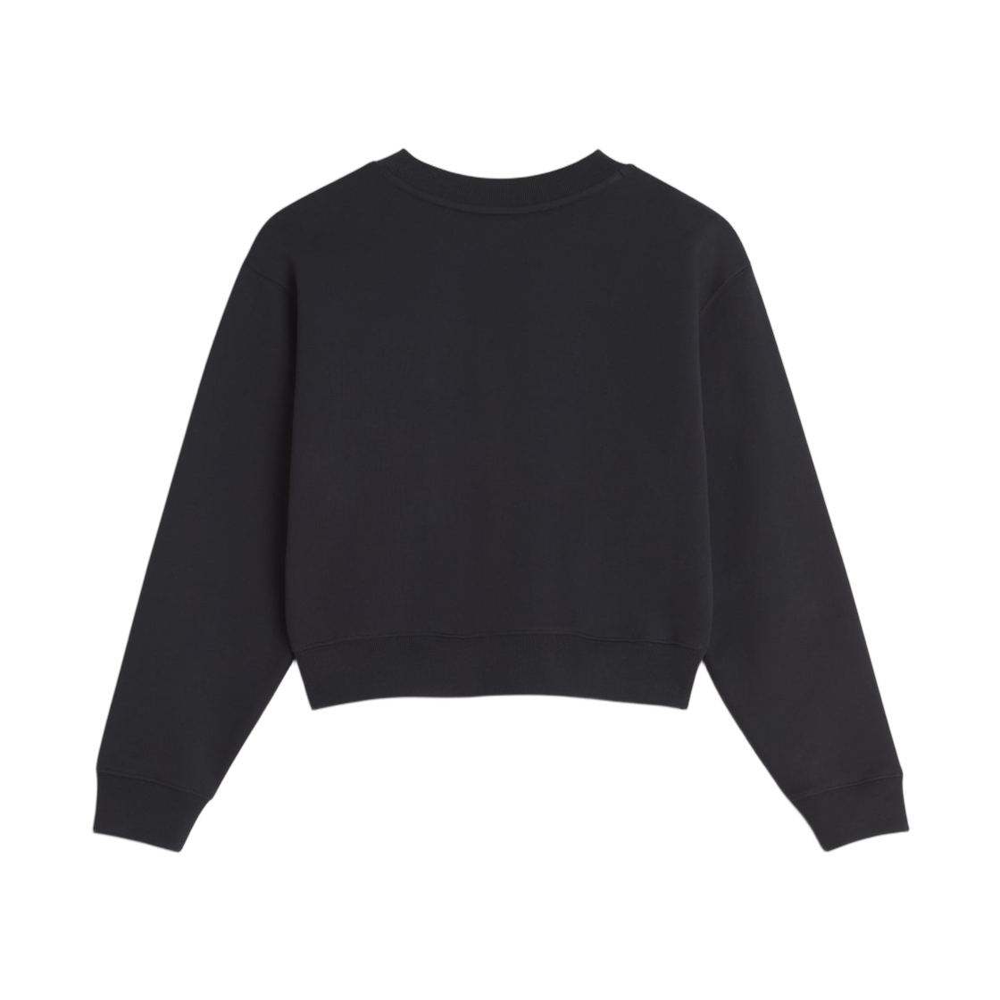 (W) 메종 키츠네 파리 크롭 스웨트셔츠 블랙((W) Maison Kitsune Paris Cropped Sweatshirt Black) - 2