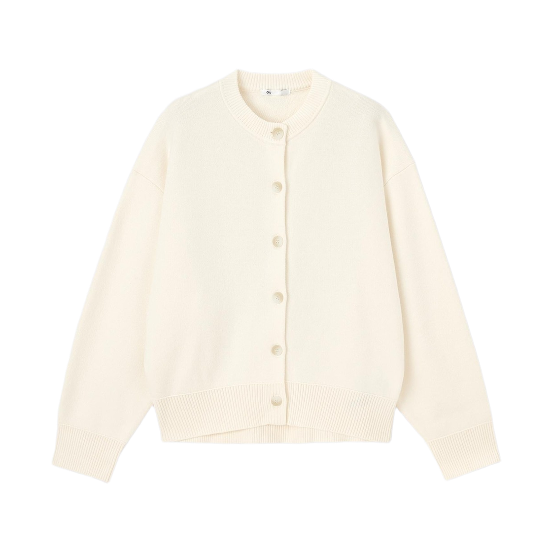 (W) GU 스웨트 룩 니트 돌먼 슬리브 가디건 내츄럴((W) GU Sweat Look Knit Dolman Sleeve Cardigan Natural) - 1