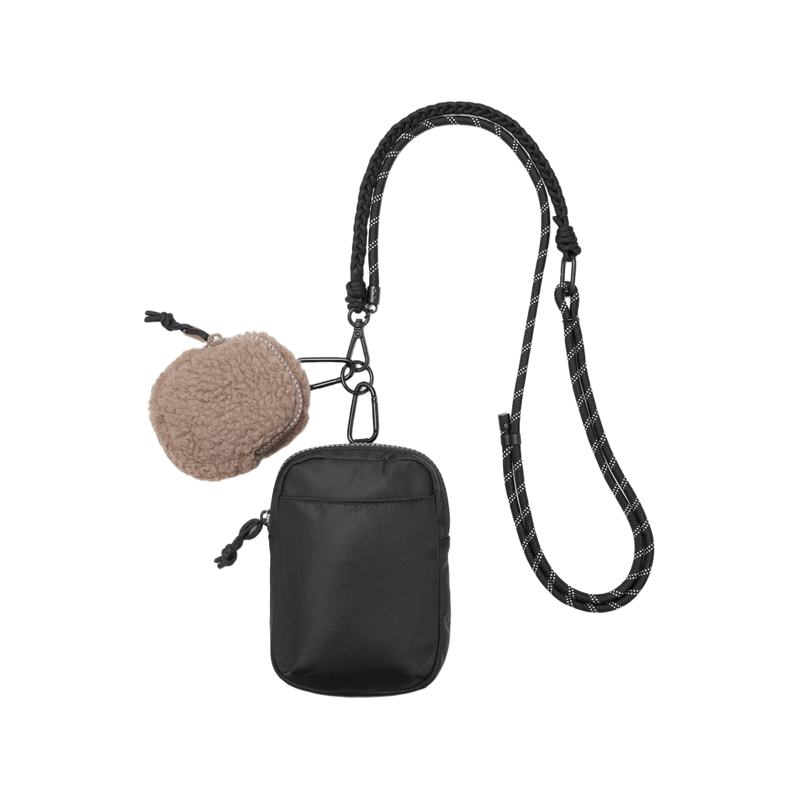 GU 카드 숄더 파우치 블랙(GU Cord Shoulder Pouch Black)