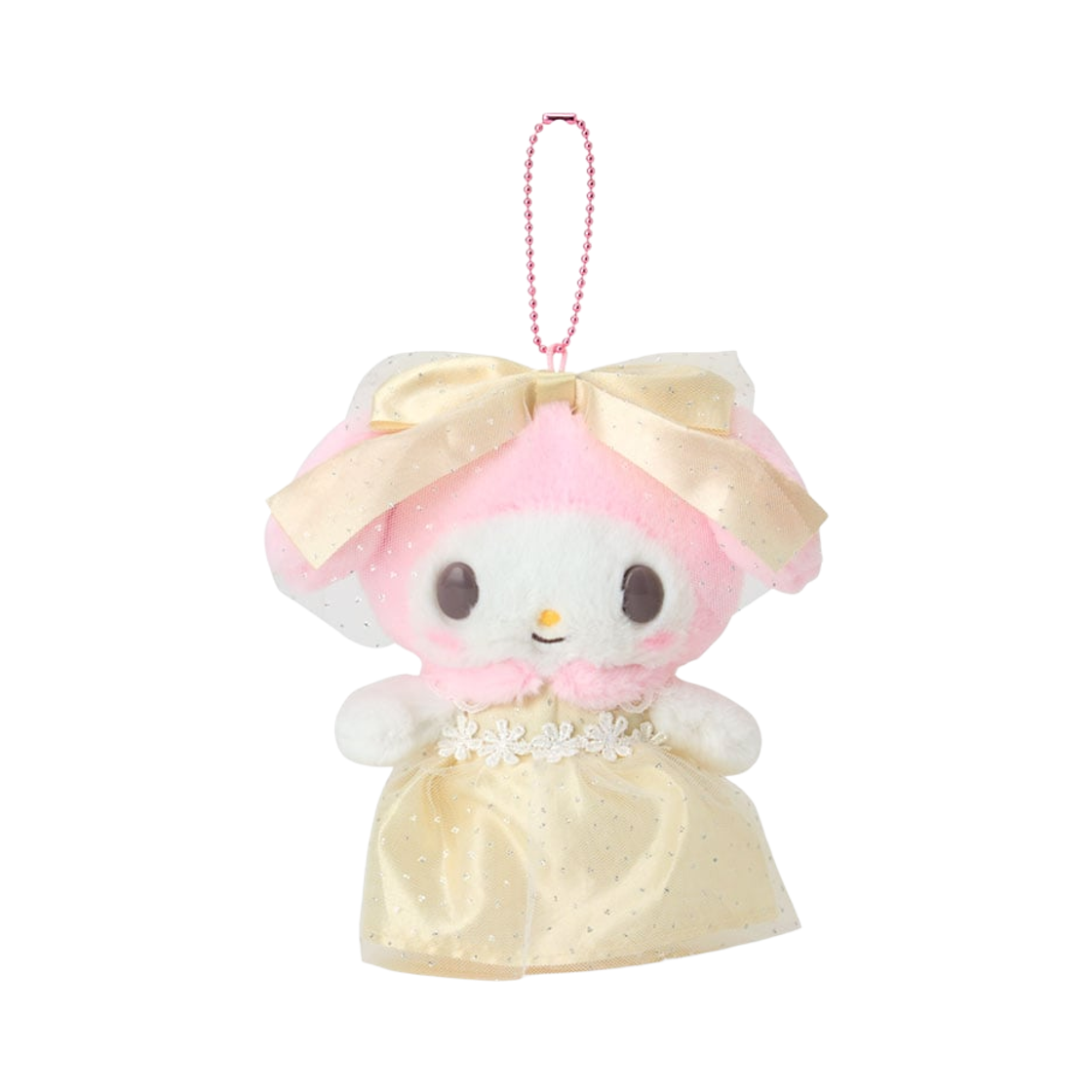 산리오 레이디 마이 멜로디 마스코트 홀더 라이트 옐로우(Sanrio Lady My Melody Mascot Holder Light Yellow) - 1