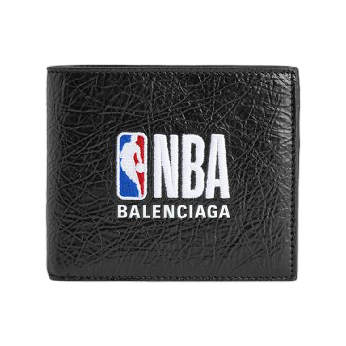 8660482ACFP1000 Balenciaga x NBA Collaboration Cash Square Folded Wallet Black