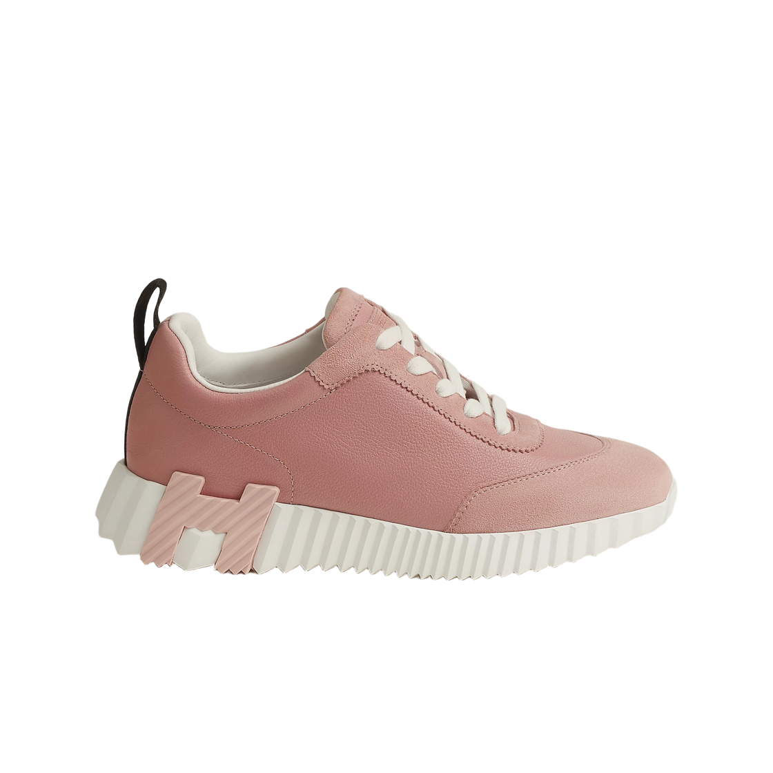 H221176ZCK (W) Hermes Bouncing Sneakers Sport Suede Goatskin & Rose Aquarelle
