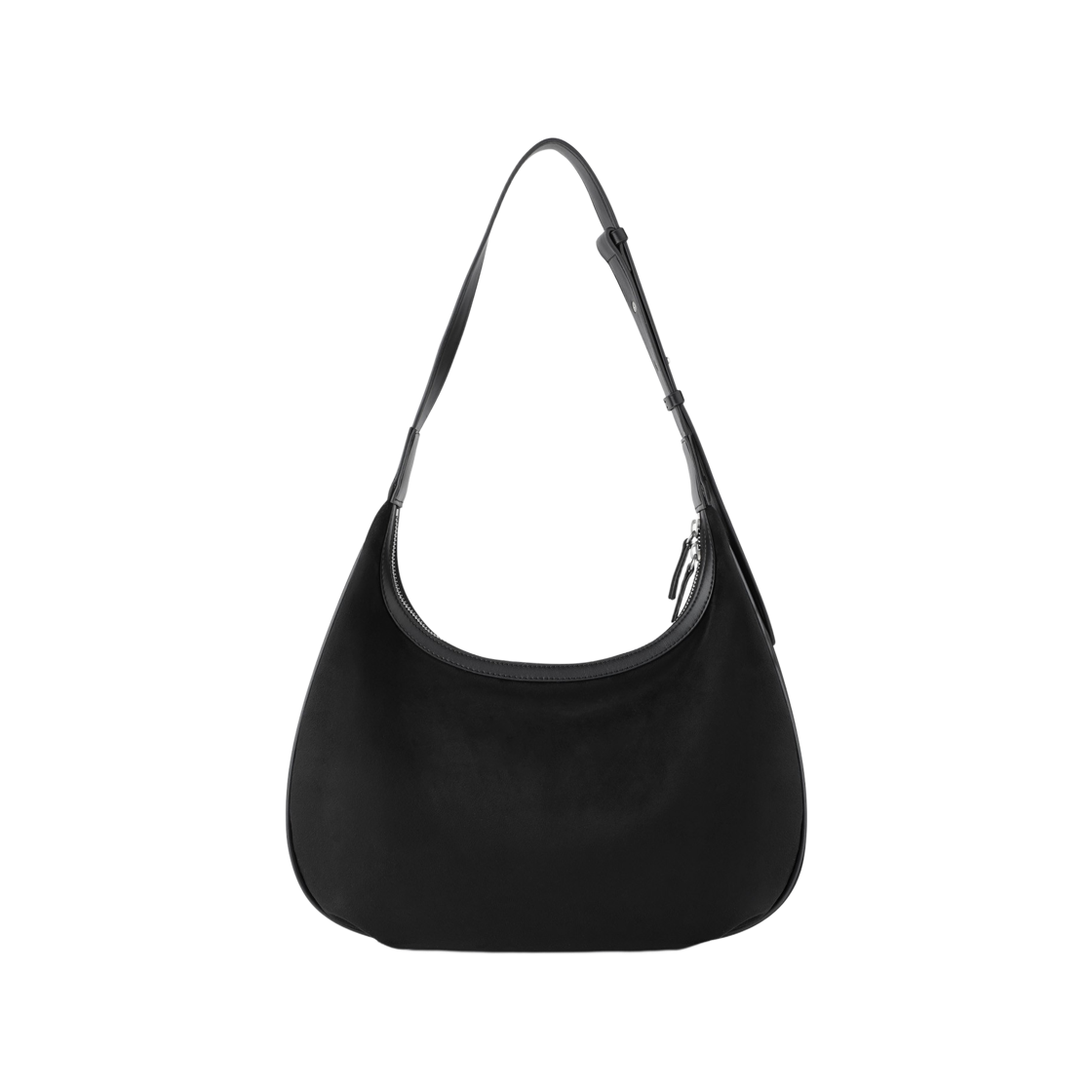 마리떼 프랑소와 저버 클래식 로고 라운드 스웨이드 숄더백 블랙(Marithe Francois Girbaud Classic Logo Round Suede Shoulder Bag Black) - 2