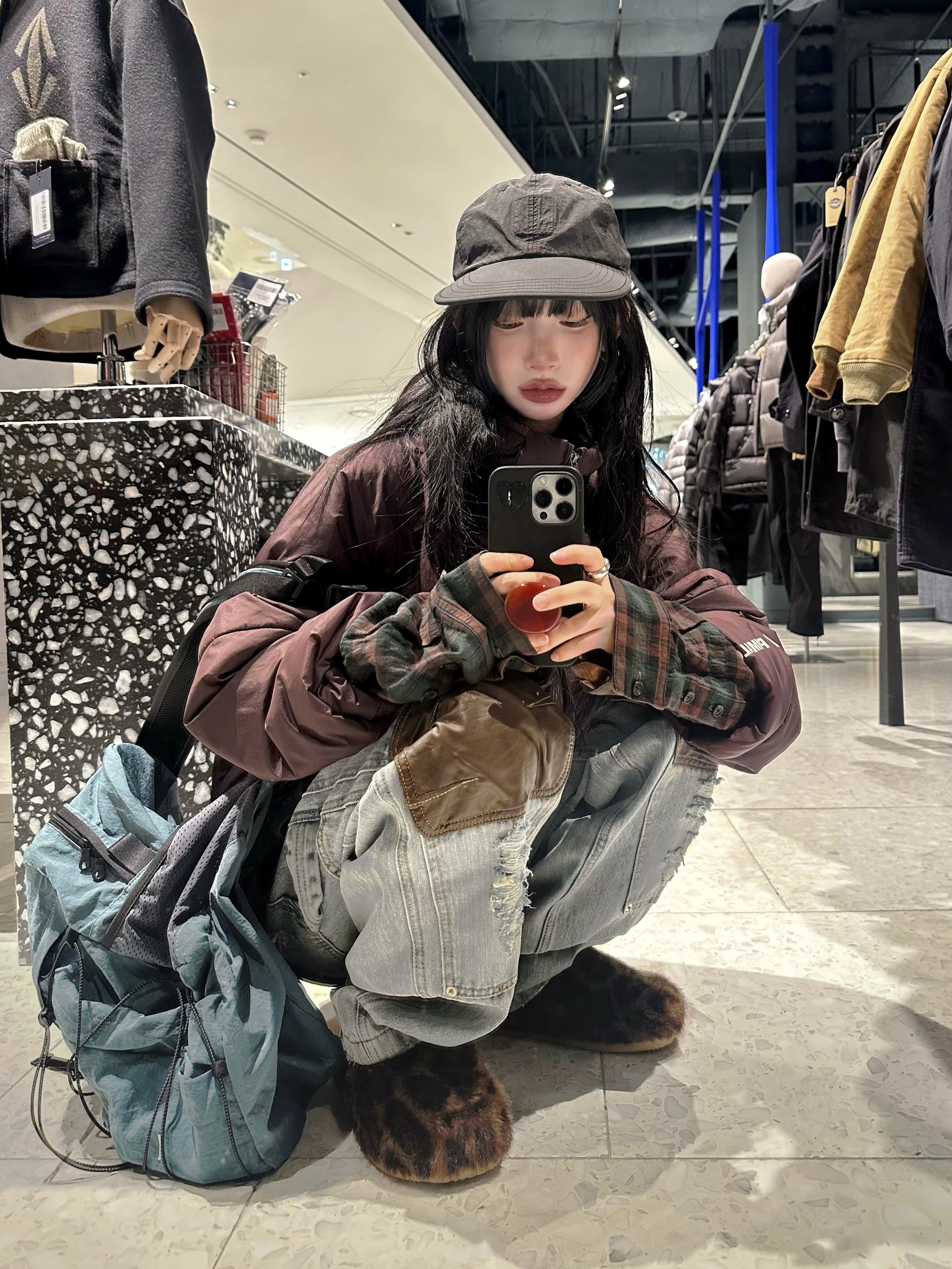 Nike ACG Therma-Fit ADV Rope De Dope Jacket Brown Basalt - Asia, [SS25] moif Uniform Cap Black NC 착용 스타일 - 4