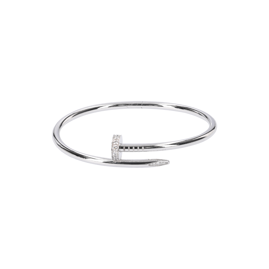 ITVARQFR6DS8 Cartier Juste un Clou Bracelet in 18K White Gold with Diamonds
