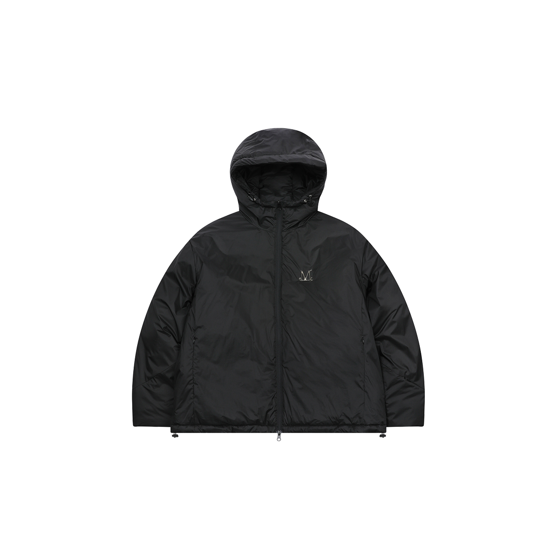 P0000BIG MUCENT Pawelle Metal Logo Heavy Winter Short Padding (2Color) Black