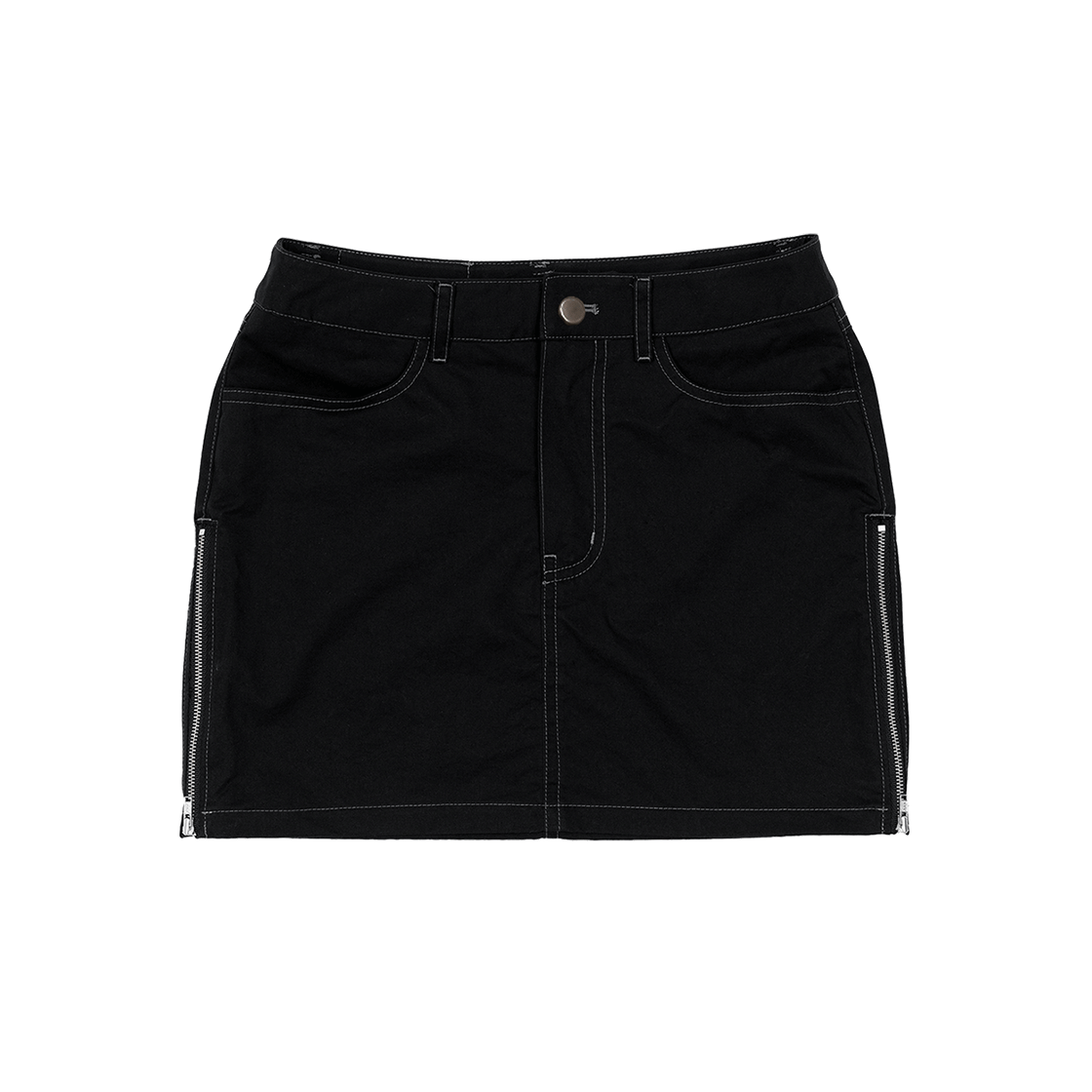 fab24-cswsk01 FABEUR Side Zip Skirt Black