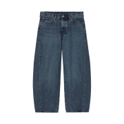 GU Barrel Leg Jeans Blue