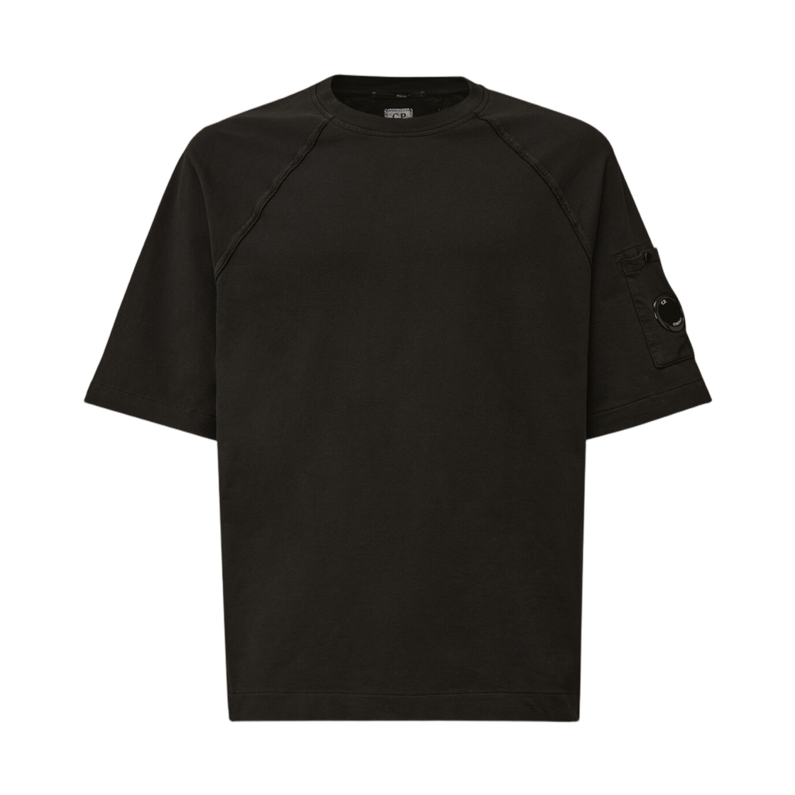 20CMSS034A002246G999 C.P. Company Light Fleece Short Sleeve Sweatshirt Black - 26SS