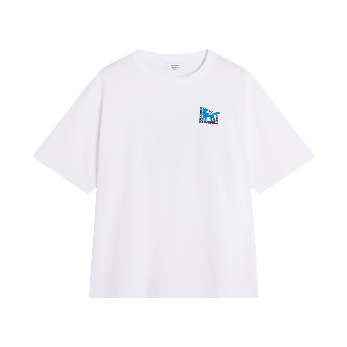 QM00111KJ0119-P100 Maison Kitsune Gallery Fox Oversize T-Shirt White