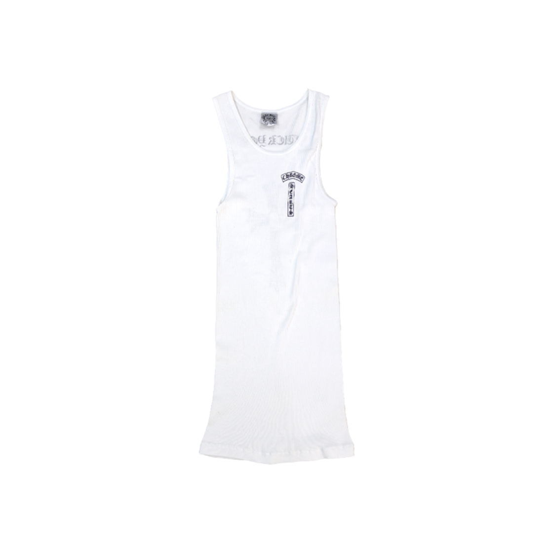 ITL4JSFKPPFJ Chrome Hearts White Cross T-Bar Logo Sleeveless Top A-C46860