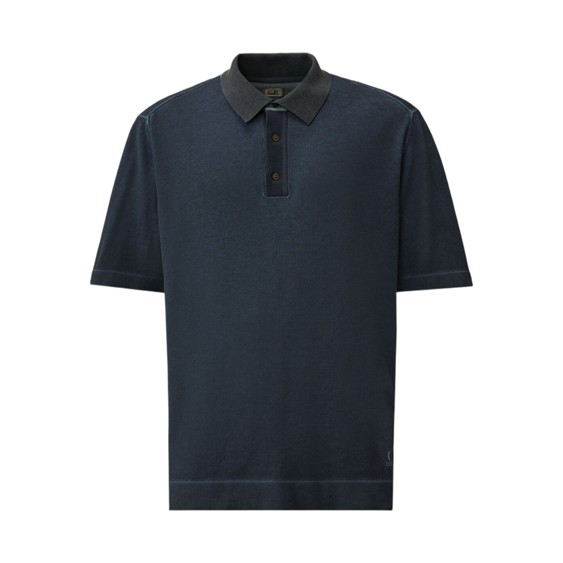 20CMKN204A110646S889 C.P. Company Cotton Crepe Double Dyed Polo Midnight Navy Blue - 26SS