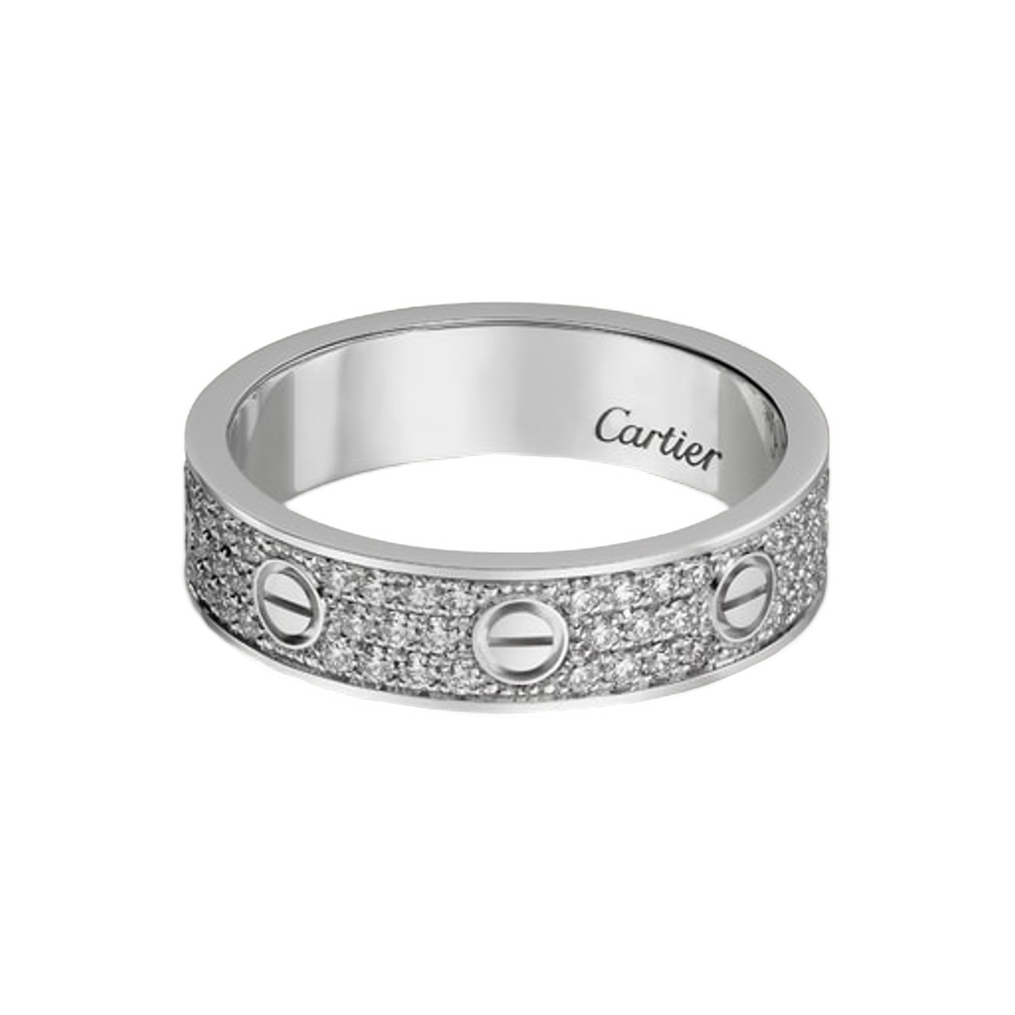 까르띠에 러브 스몰 링 파베 화이트 골드(Cartier Love Small Ring Paved White Gold) - 1