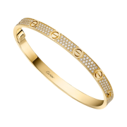 Cartier Love Medium Bracelet Paved Yellow Gold