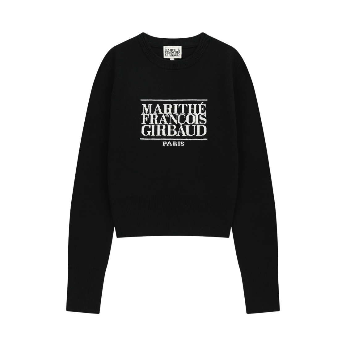 - (W) Marithe Francois Girbaud Classic Logo Crop Knit Black