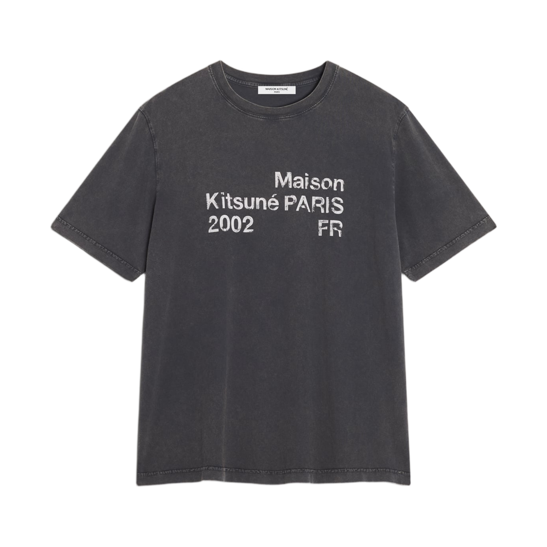 PM00124KJ7036-0519 Maison Kitsune 2002 Faded Comfort T-Shirt Black Faded