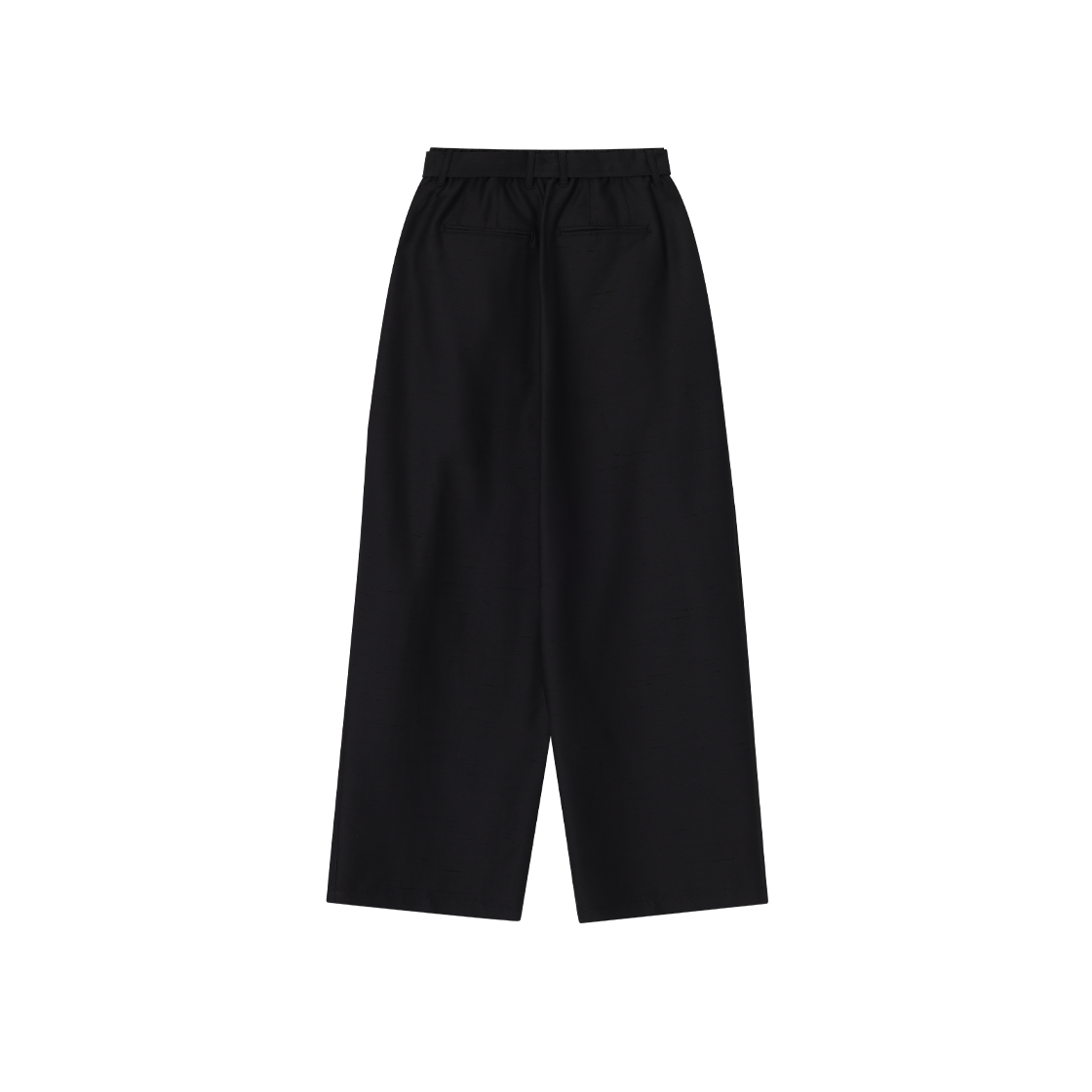(W) 송지오 세미 와이드 벨티드 팬츠 블랙((W) SONGZIO Semi Wide Belted Pants Black) - 2