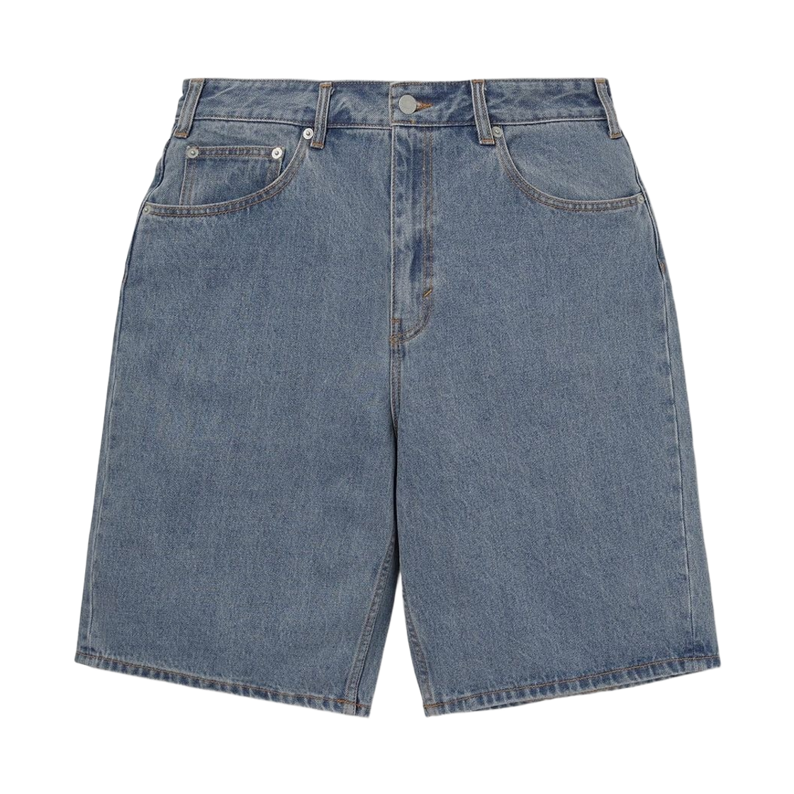 디스이즈네버댓 GD 오버랩 라이트닝 데님 쇼츠 워시드 블루(thisisneverthat GD Overlap Lightning Denim Shorts Washed Blue)