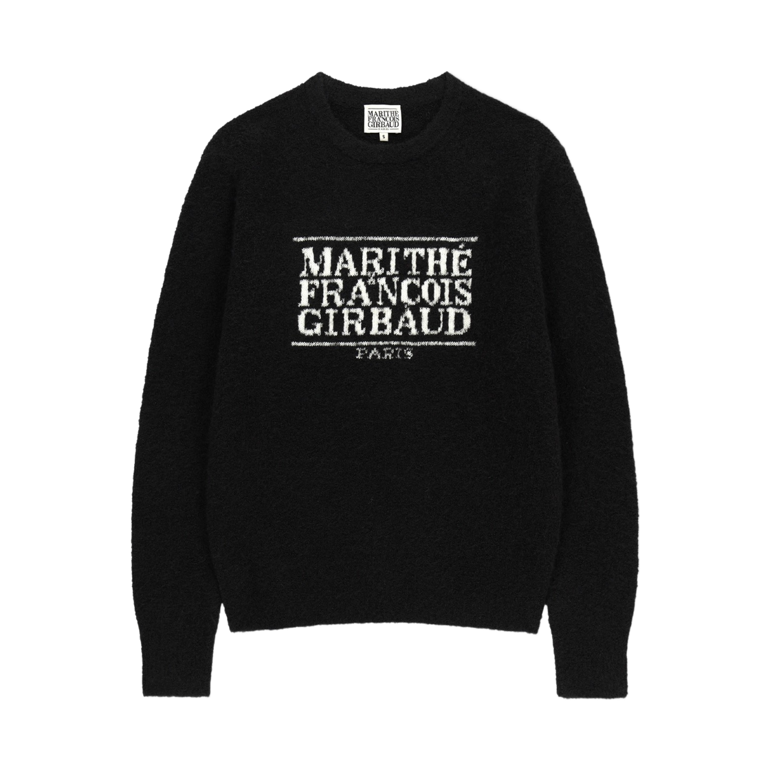 마리떼 프랑소와 저버 부클 클래식 로고 니트 풀오버 블랙(Marithe Francois Girbaud Boucle Classic Logo Knit Pullover Black)