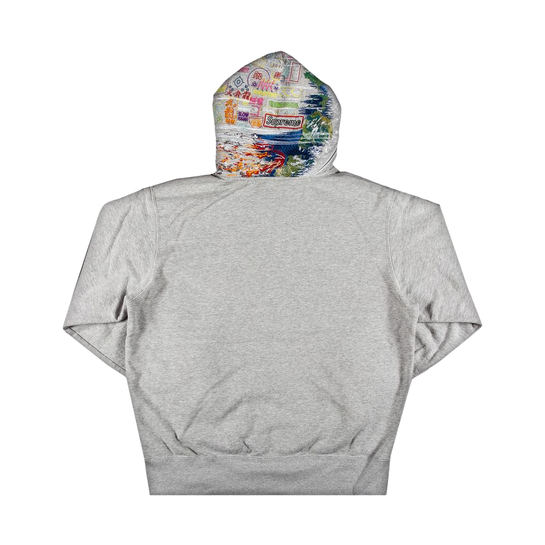 슈프림 글로브 집업 후드 스웨트셔츠 헤더 그레이 - 20SS(Supreme Globe Zip Up Hooded Sweatshirt Heather Grey - 20SS) - 2