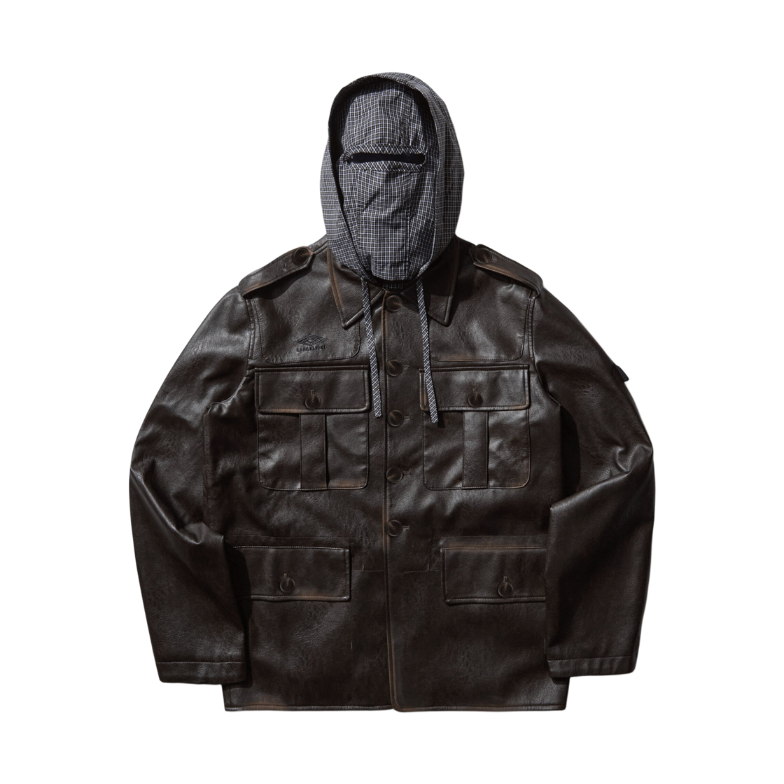 UBMW0474FA304-BRW0069 Umbro x Slam Jam Eco Leather Service Jacket Burnt Brown