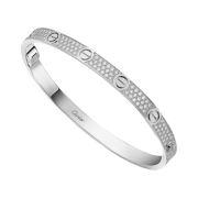 Cartier Love Medium Bracelet Paved White Gold