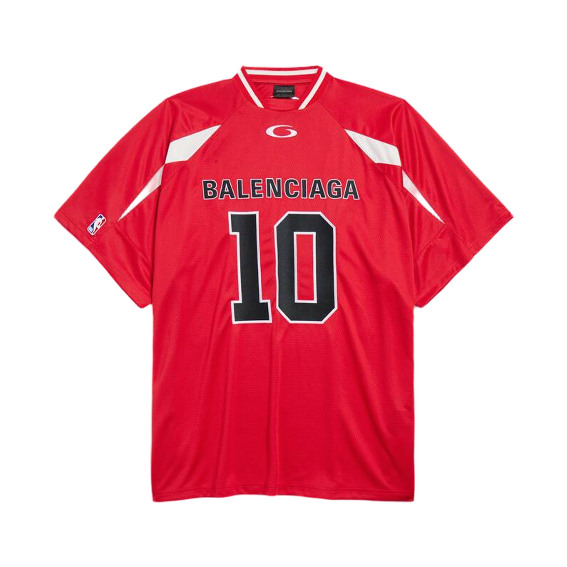 863852TTVW16291 Balenciaga x NBA Collaboration Oversized T-Shirt Red