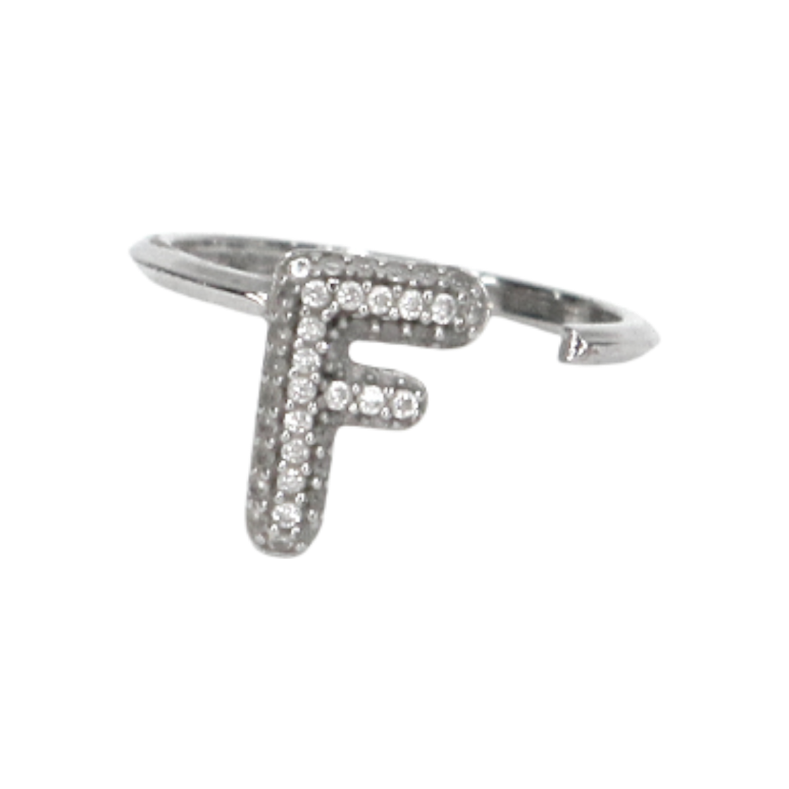 ITW72N3G6E6K Fendi Cubic F Silver Ring C-B47050