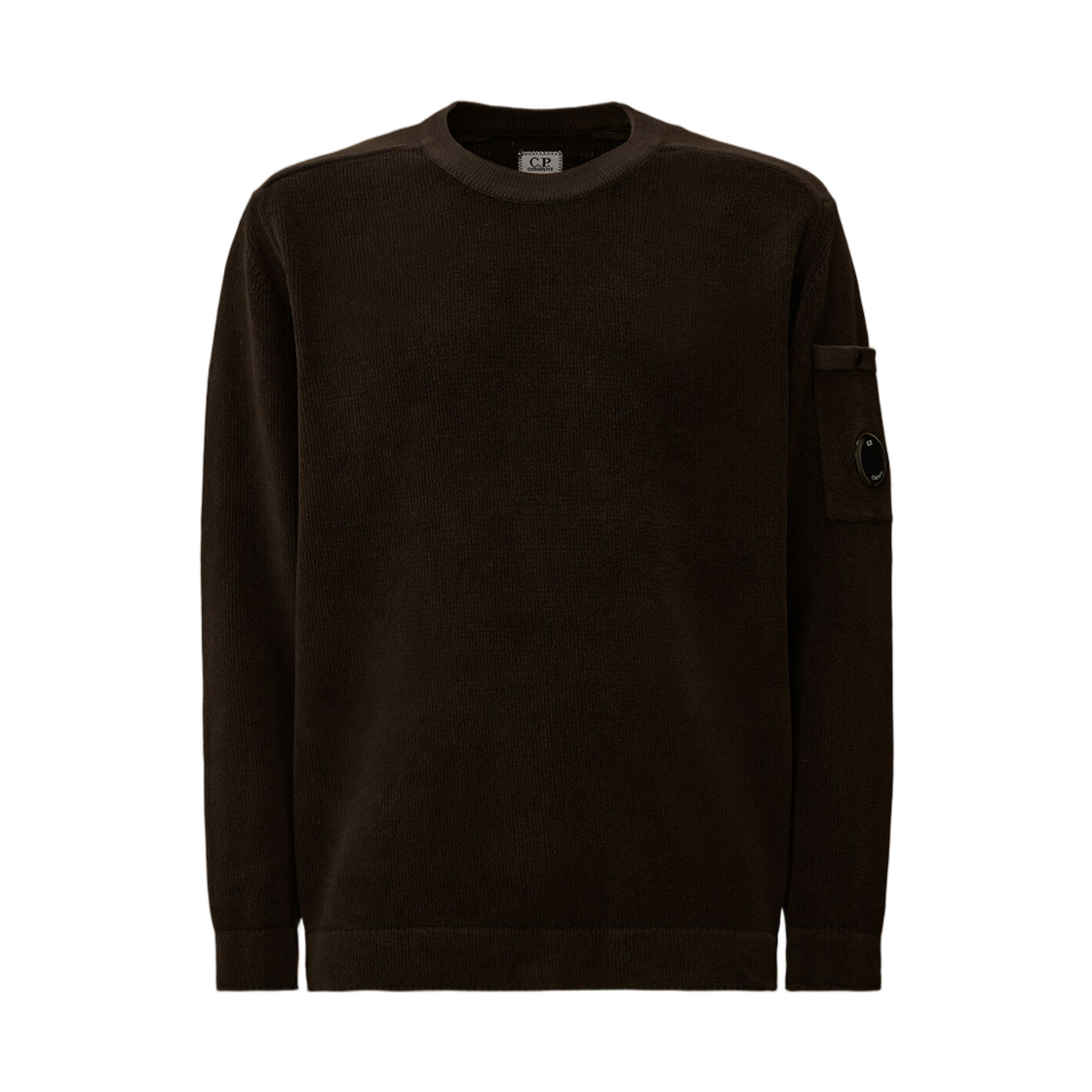 C.P. 컴퍼니 코튼 셔닐 렌즈 스웨터 블랙 - 26SS(C.P. Company Cotton Chenille Lens Sweater Black - 26SS)