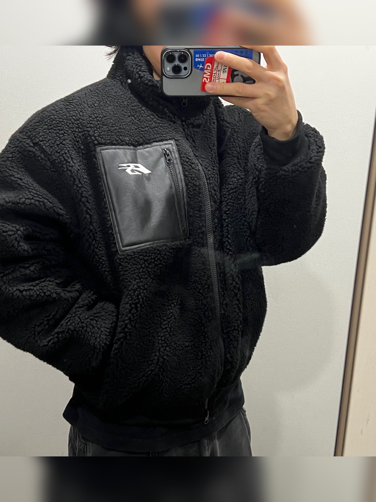 Force Sensitive Fs Fleece Ma-1 Black, Nonnod Double knee cover pants Vintage black 착용 스타일 - 1