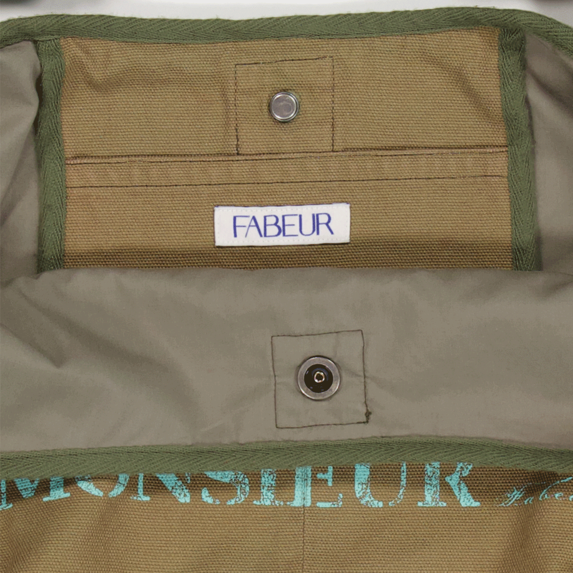 파버 벨로 백 프린팅 카키(FABEUR Vélo Bag Printing Khaki) - 3