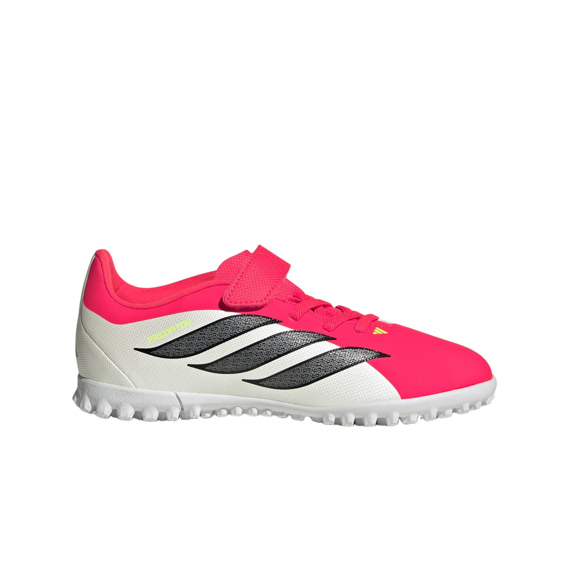 JS0352 (J) Adidas Predator Club Fold-Over Tongue Elastic Lace FG/MG Lucid Red Core Black
