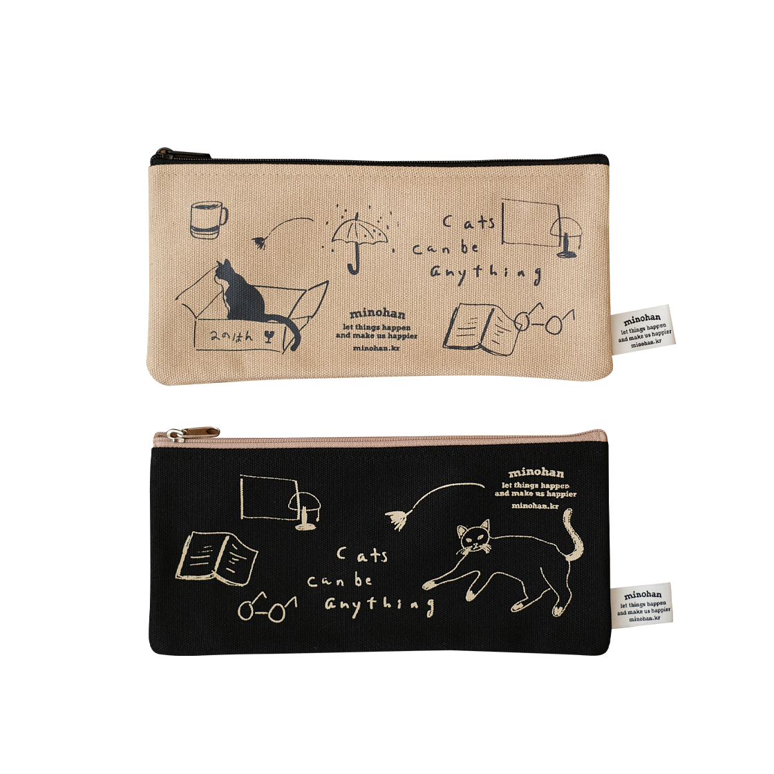 MI-CC-BK-PC00-00 [3% 적립] MINOHAN KOREA CATS CAN BE ANYTHING POUCH