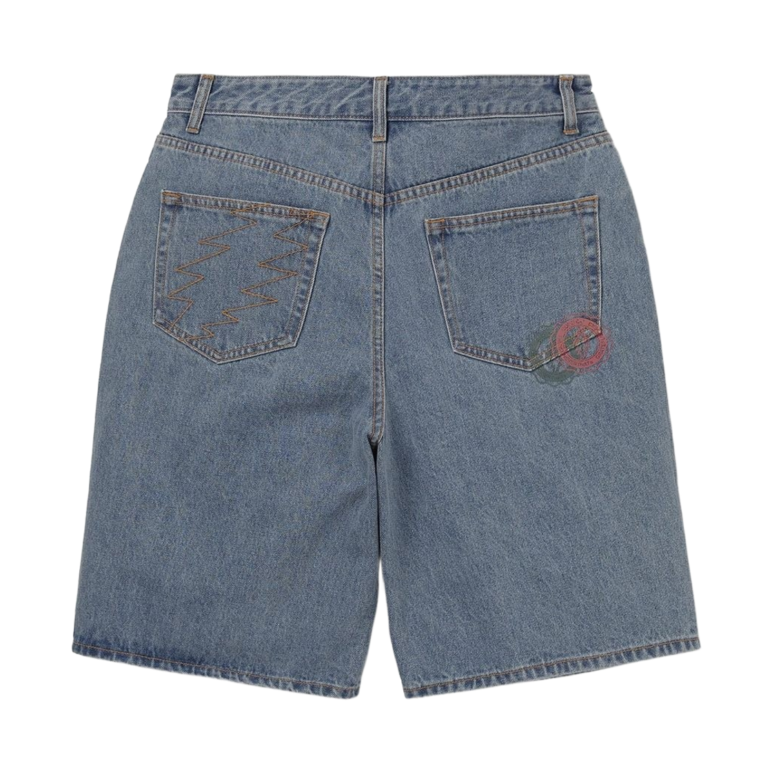 디스이즈네버댓 GD 오버랩 라이트닝 데님 쇼츠 워시드 블루(Thisisneverthat GD Overlap Lightning Denim Shorts Washed Blue) - 2