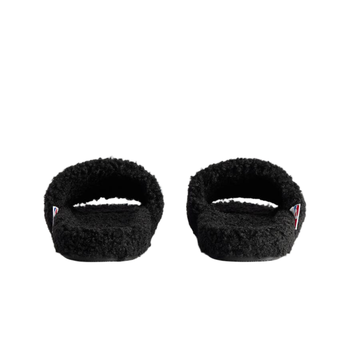 발렌시아가 x NBA 콜라보레이션 퍼리 오픈 뮬 블랙 화이트(Balenciaga x NBA Collaboration Furry Open Mule Black White) - 2