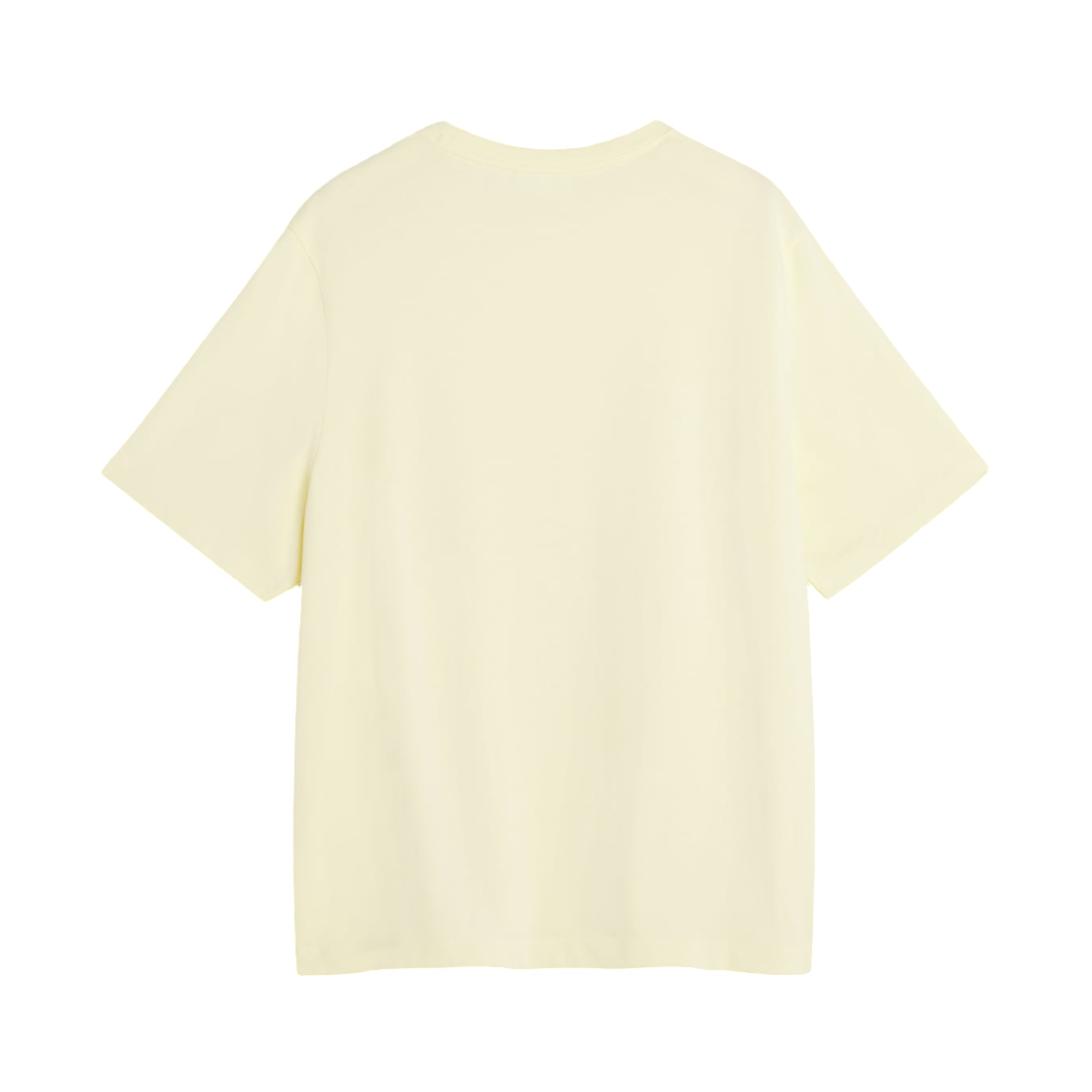 (W) 메종 키츠네 1집 로고 컴포트 티셔츠 파스텔 옐로우((W) Maison Kitsune Album Logo Comfort T-Shirt Pastel Yellow) - 2