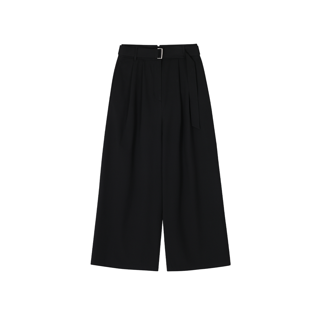 WH5PT507BK (W) SONGZIO Belted Volume Wide Pants Black