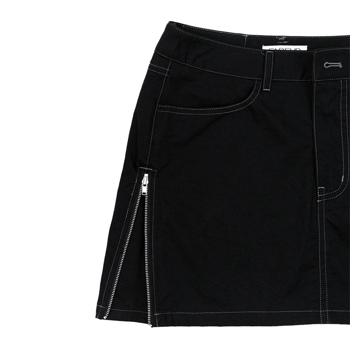 파버 사이드 지퍼 스커트 블랙(FABEUR Side Zip Skirt Black) - 3