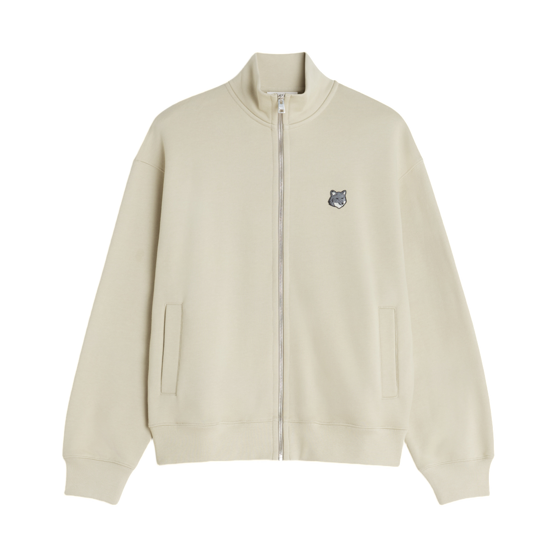 메종 키츠네 폭스 헤드 지퍼 컴포트 스웨트셔츠 티 리프(Maison Kitsune Fox Head Zipped Comfort Sweatshirt Tea Leaf)
