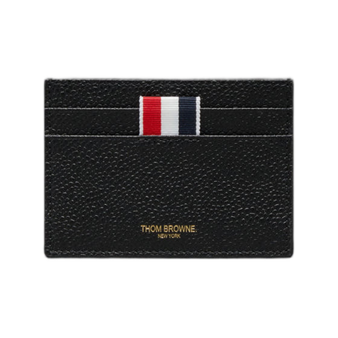 UAW084A-00198-001 Thom Browne Lunar New Year Pebble Grain Horse Single Card Holder Black