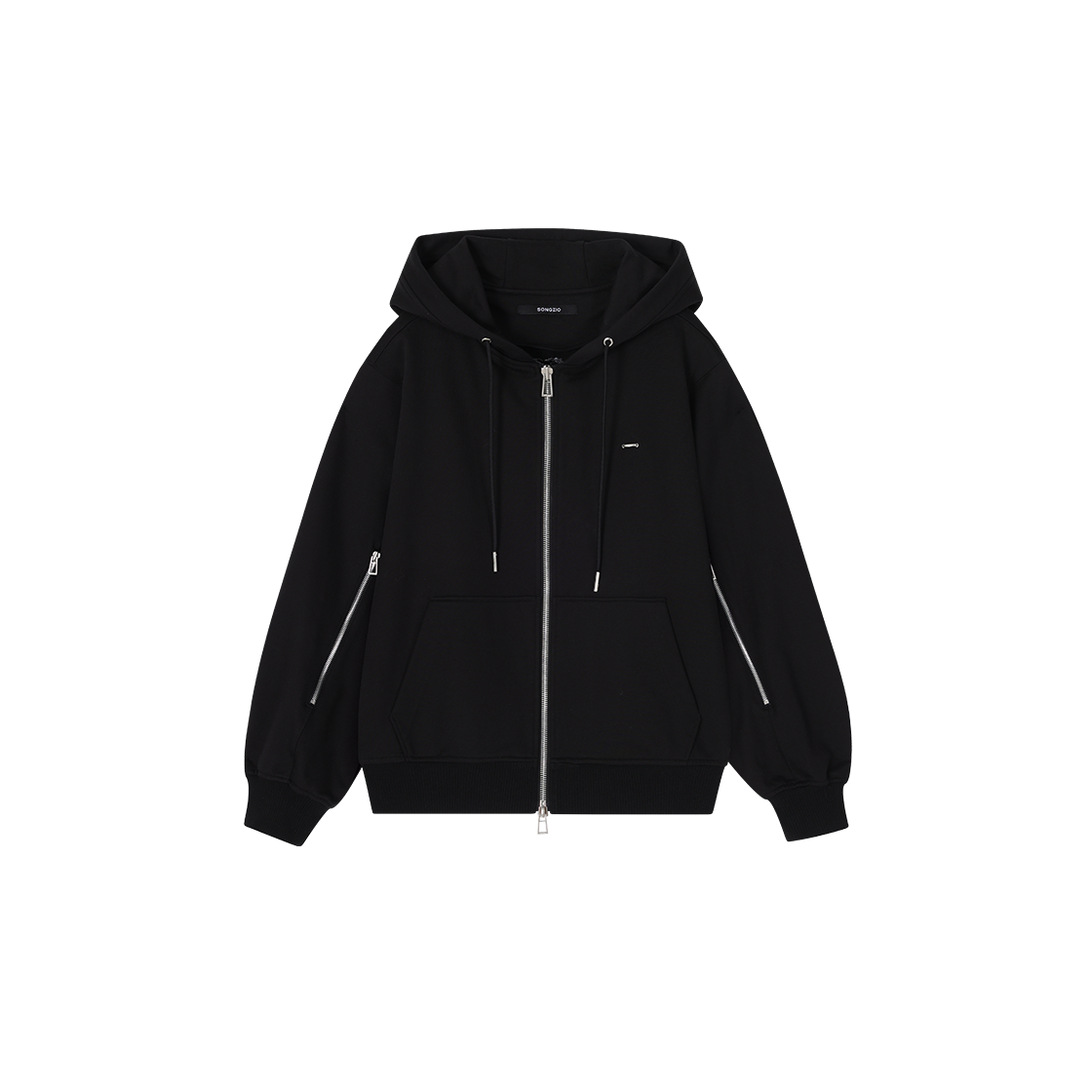 (W) 송지오 컬렉션 세라프 엠브로이드 집업 블랙((W) SONGZIO COLLECTION Seraph Embroidered Zip Up Black)