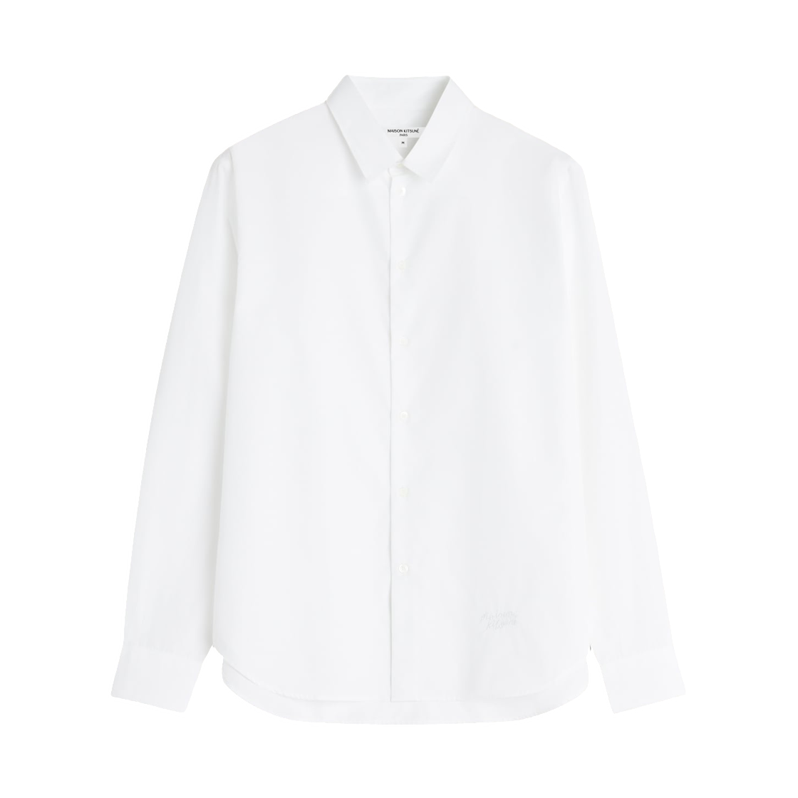 메종 키츠네 핸드라이팅 캐주얼 셔츠 화이트(Maison Kitsune Handwriting Casual Shirt White) - 1